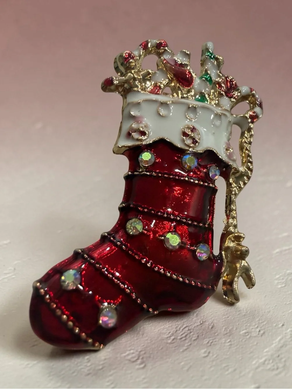 Holiday Stocking Shoe Charm - Sparkling Festive Accent